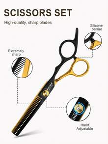 HIENA 男士USB充电式无线理发器 - 胡须修剪器，精密R型刀片修剪器，配备多种理发工具，结构坚固耐用 - 查看 4