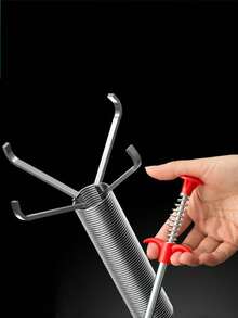 1 pieza Gancho limpiador para tuberías de acero de 160/200cm para remover obstrucciones del inodoro y el fregadero de la cocina - 160 cm - Ver 2