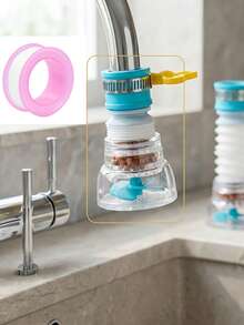 Plastic Faucet Aerator With Water Purifier - No Electricity Needed - Retractable Kitchen Sink Water Saver Accessory - A - View 10