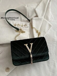 时尚纯色菱格纹翻盖小方包，时尚PU链条斜挎包，女士时尚流苏装饰迷你单肩包钱包，适合购物 - 黑色 - 查看 6