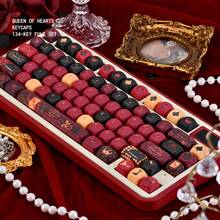 Teclas de teclado Reina Roja, Teclas de alta calidad MOA de cinco lados con tinte sublimado en PBT compatibles con teclados mecánicos - Ver 4