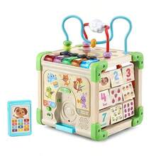 CdbdfsLeapFrog Touch And Learn Electronic Musical Light-Up Wooden Activity Cube Toy Animal Themed Ages 1 And Upfhrsdf - As Pic - View 3