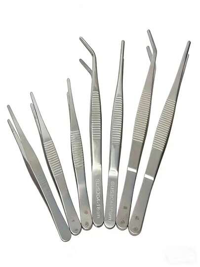 Precision Stainless Steel Tweezers, Suitable For Crafts, Artwork, And Laboratory Work - Durable And Reliable