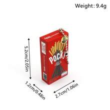 Móc khóa hình hộp bánh quy Pocky, Matcha, dâu tây, sô cô la, đồ chơi thực phẩm sống động như thật. - Nhiều màu - Xem 5