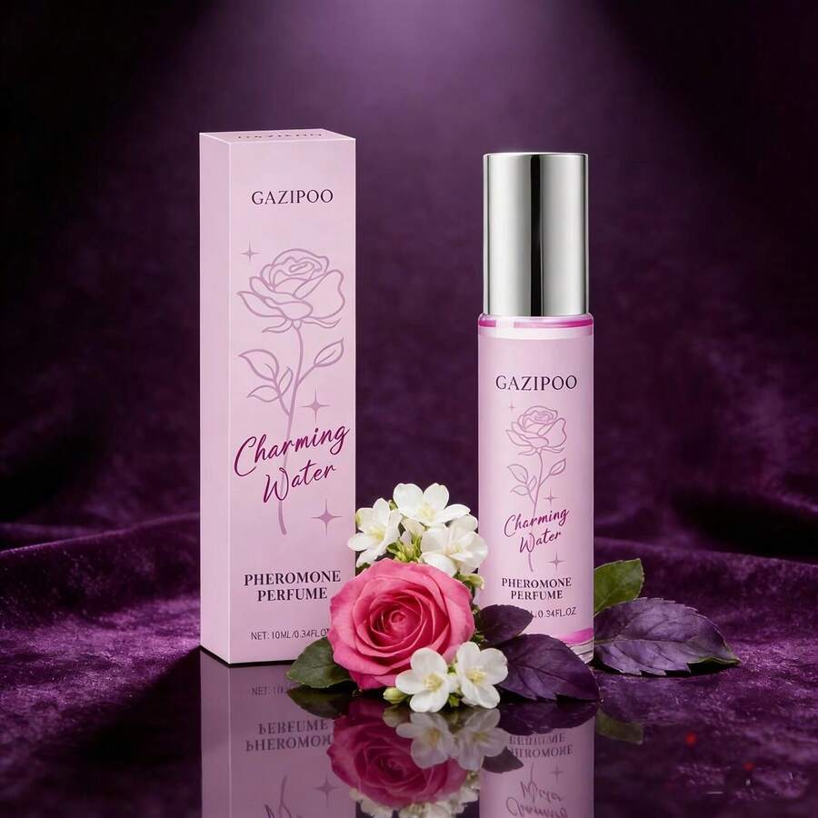 [10ml Alcohol-Free Rose Scented Fragrance Oil, Portable Roll-On Design, Sophisticated Niche Fragrance With Rose, Jasmine And Woody Notes, Long-Lasting Alluring Scent, Suitable For Daily Wear, Dates, Gifts For Valentine's Day, Birthday, Office, Gatherings] - Gentle Woody Rose - View 1