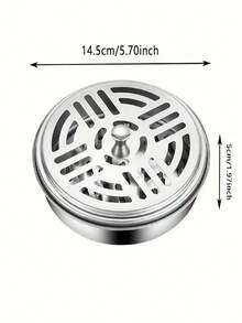 Portable Stainless Steel Mosquito Coil Holder With Lid, Flame Resistant And Heat-Resistant Incense Burner Tray Stand, Suitable For Home And Outdoor Use. - A - View 12