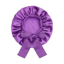 ZTZI 1pc Luxury Satin Hair Bonnet With Bow - Soft Silk Sleep Cap For Protecting Curly & Natural Hair - AA1pc Bow-tie Round Hat - View 28