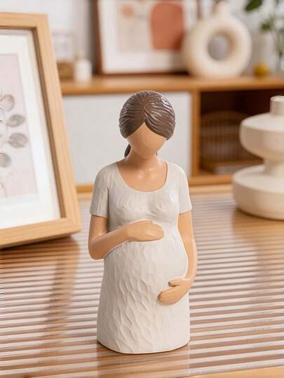 1pc Elegant Resin Pregnant Woman Sculpture "Nurturing Love", Perfect Home Decor And Baby Shower Gift, Best Mother's Day Gift For Mom