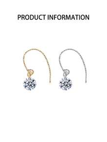 1 chiếc khuyên rốn đơn giản bằng bạc S925 đính đá Zirconia, thích hợp để đeo hàng ngày và làm quà tặng trong các dịp như Ngày Valentine, Ngày của Mẹ. - đơn - Xem 7