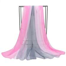 1pc Women's Fashion Ombre Color Gradient Scarf/Shawl, Suitable For Daily Wear,Beach,Holiday - Multicolor - View 12