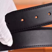 Men's Belt, High-End Classic Leather Belt With Letter H Buckle, Versatile And Fashionable - Multicolor - View 3