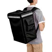 Bicycle Food Delivery Backpack Rucksack Thermal Insulated Hot Food Takeaway Bag - Black - View 4