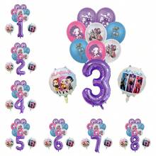 Bộ trang trí tiệc sinh nhật chủ đề nhạc disco cho bé gái, bóng bay trang trí bằng cao su, bóng bay số, đồ dùng trang trí tiệc mừng em bé chào đời, quà tặng, đồ chơi. - Bộ bóng bay - Xem 2