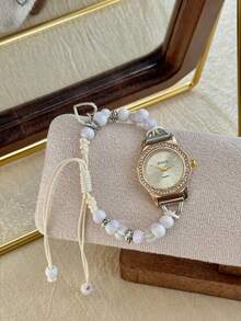 Fashionable Design Women's Quartz Watch Exquisite And Compact Suitable For Daily Matching Birthday/Graduation Gifts Leisure Party Banquets - Gold - View 2