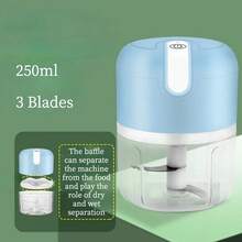 Electric Meat Grinder, Garlic Chopper, Portable, Multifunctional, Massage Machine, Chopper, USB Charging BYJA - Azul - View 10