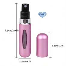 [Refillable Atomizer] For Mini Portable Refillable Perfume Atomizer - Aluminum Mist Spray Bottle For Travel, Multi-Color Options, Fragrance-Free (Bubble-Free), Refillable Perfume Bottle|Compact Design|Aluminum Atomizer, Perfume Bottl - 查看 2