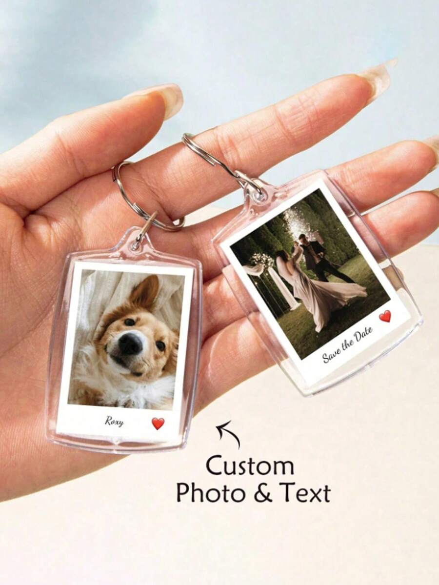 Móc khóa acrylic in ảnh và chữ theo yêu cầu, móc khóa cá nhân hóa, móc khóa đôi, móc khóa ảnh, quà tặng ngày Valentine, quà sinh nhật, quà kỷ niệm, quà tặng cặp đôi - Móc khóa ảnh - Xem 1