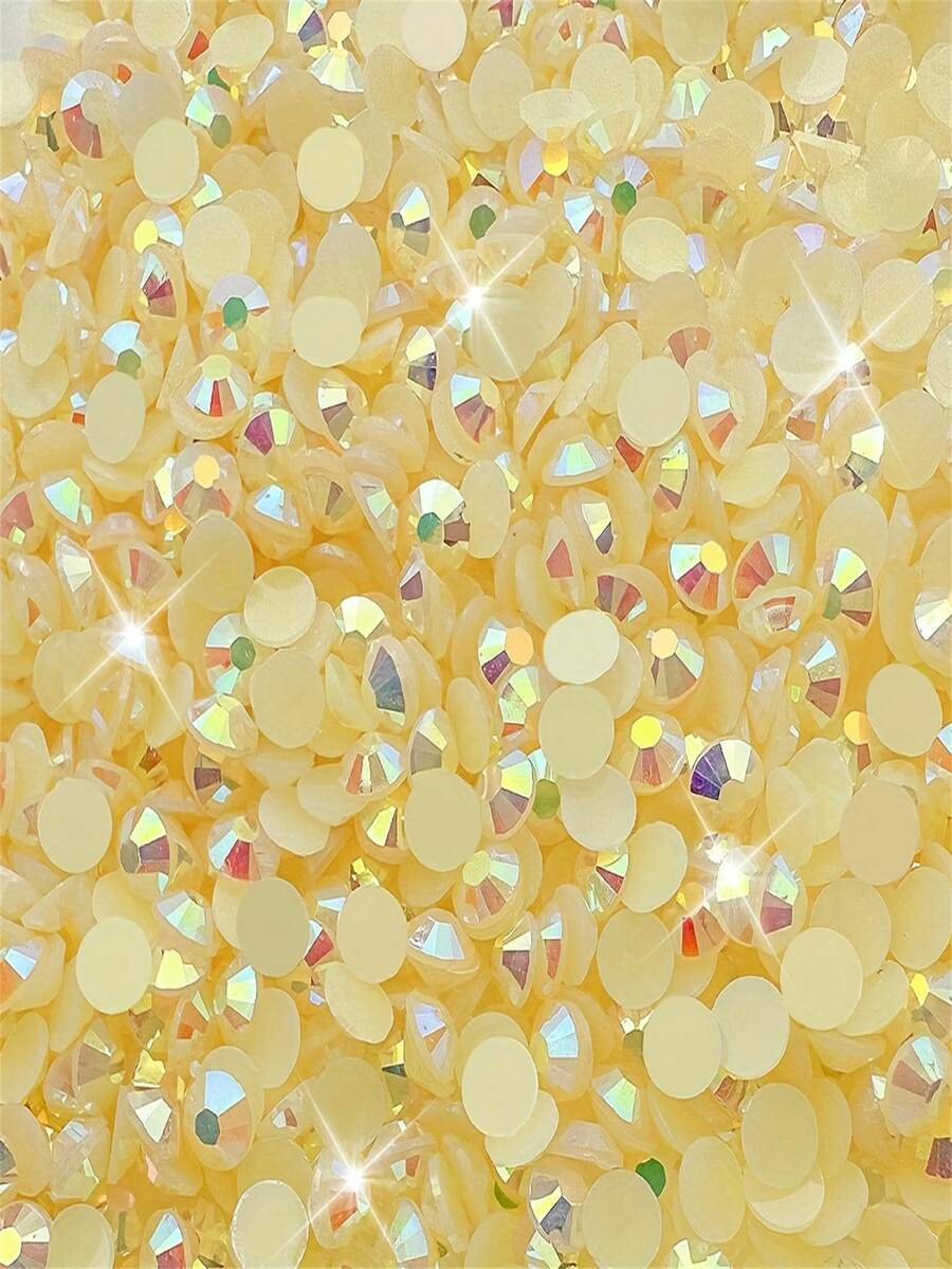 2000颗3-6毫米黑色平底树脂水钻，圆形果冻宝石，适用于制作配饰、鞋子、服装、化妆品、包包、装饰品