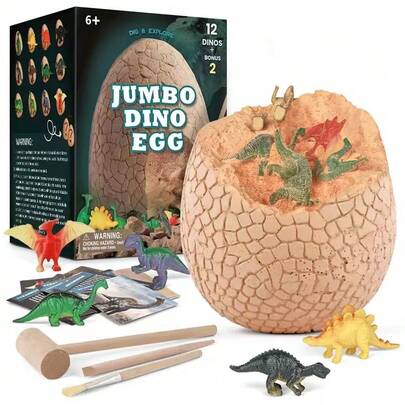 1pc Newest Trending Dinosaur Egg Archaeology Toy Fossil Tyrannosaurus Rex DIY Handmade Treasure Hunt - Perfect Gift - Birthday Gift - Ideal Gift - Surprise Gift - Holiday Gift - Halloween Gift - Christmas Gift - Gamer Enthusiast Elegant Gift - Gift - Easter Gift
