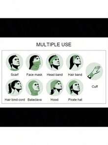 1件装男士多功能户外围巾，骷髅图案设计 - 防风、防紫外线、骑行和钓鱼面罩 - A - 查看 3