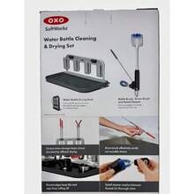 OXO Softworks - Juego de limpieza y secado de botellas de agua - Gris - Ver 3