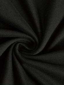 Girls & Teenagers Students Casual Printed Black Crew Neck Short Sleeve T-Shirt Top, Summer - Đen 3 - Xem 5