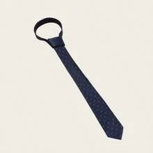 Navy Polka Dot Tie, Suitable For Pairing With Suit Jacket - Navy Blue - View 2