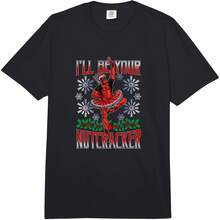 Deadpool Christmas I'll Be Your Nut  Adult Heavyweight T-Shirt All Seasons,220g Pure Cotton Single-Sided Printed Crew Neck Short-Sleeved T-Shirt,Unisex Top,Base Layer - 顏色10 - 查看 1