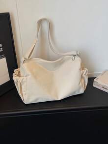 春季新款尼龙包，大容量通勤斜挎包，多口袋单肩包 - 彩色 - 查看 6