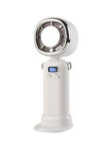 AOYI 1pc Rechargeable Digital Display Handheld Mini Fan With 100 Adjustable Speeds, Ice Cooling Function, Long Battery Life, Comes With USB Charging Cable - Multicolor - View 14