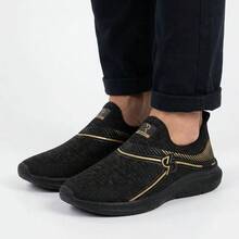 Adult Orthopedic Flat Sole Sneakers, Lace-Free, Easy To Put On, Lightweight For Daily Activities And Walking, Breathable Flat Sole, Sizes 34 To 43 - 金色 - 查看 2