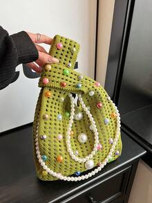 2026 New Large Capacity Shoulder Bag, Artistic Chic Woven Unique Beach Bag - Multicolor - View 9