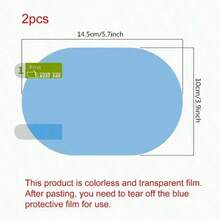 Car Rearview Mirror, Left Rearview Mirror Rain Repellent Film - Enhance Safety And Visibility, Allows Driving In Rainy And Foggy Weather, Full Screen Anti-Fog And Anti-Rain Film - A - View 8
