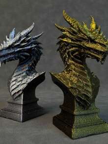 1pc Dragon Half-Body Statue Decor, Suitable For Car Dashboard/Home Bedroom/Desk/Garden/Bonsai/Fish Tank, Creative Unique Gift, Great For Halloween/Christmas/Easter/Valentine's Day/Wedding/Ramadan, Top-Tier Gift Choice - 1PCS - View 11