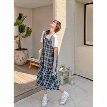 Women Long Dresses - Faux Two-piece Dress - View 3