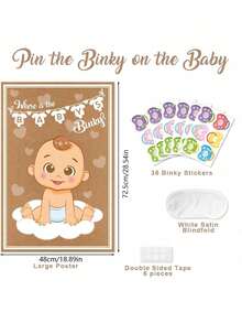 1 Set/39pcs Pacifier Clips To Attach Pacifiers To Baby's Toys - Baby Shower Party Favors And Games - Multicolor - View 3