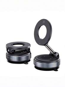 1pc 360° Rotating Mechanical Vacuum Suction Cup Car Phone Holder, Magnetic Phone Stand, Suitable For IPhone, Android Phones, Navigation, Birthday Gift, Family & Friends, Car Accessories - Multicolor - View 11
