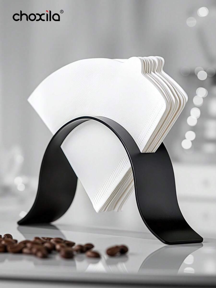 choxila 1 cái giá đựng giấy lọc cà phê, hộp đựng giấy lọc cà phê, giá đựng giấy lọc cà phê bằng thép không gỉ hình vòm, giá tổ chức lưu trữ giấy lọc cho quán cà phê, phù hợp cho giấy lọc cà phê V01/02 - Giá đỡ giấy lọc hình vòm - Xem 1