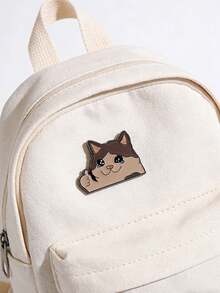 1pc Cartoon Strong Cat Thumbs Up Enamel Badge, Cute Sad Crying Cat Brooch, Backpack Lapel Pin Decor, Gift For Kids And Friends - Multicolor - View 2