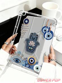 Eye Of The Demon Pattern Tablet Case Compatible With IPad Air 11-Inch M3 2025 / M2 2024, Air 5th Generation 2022 , (A16) 11 Inch 11th Generation 2025,Compatible With Samsung Galaxy Tab,Kindle Paperwhite 12th Gen 2024, Clear Back ,Fashion Pattern Protective Case,Autlueomatic Sleep And Wake-Up Function, Airbag Protection, Suitable For Gifts And Office Use - Multicolor - View 5