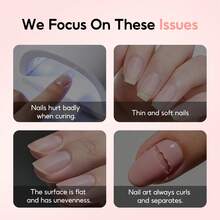 PEACECOLOR 6 pièces/set 10 ml Gel de construction pour ongles, Vernis à ongles en gel, Set de gel de modelage de structure d'ongles en bouteille en verre, Gel autolissant haute brillance UV LED de qualité professionnelle, Convient pour les salons de manucure et la réparation et l'extension des ongles à domicile - Multicolore - Voir 8