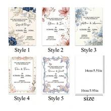 Customized Invitation Cards, Personalized Wedding Invitations, Floral Invitation Cards For Printing, Personalized Cards, Engagement Party Invitations, Thank You Cards, Suitable For Weddings, Holidays, Birthdays, Christening Parties, Personalized Gifts - Customized Invitation Card - View 4
