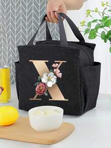 这款保温午餐包采用铝箔内衬，饰有色彩缤纷的A-Z字母和花卉图案，容量大，保温保鲜效果极佳，采用加厚铝箔材质，并配有便捷提手。适合通勤、旅行、野餐、露营以及上班族返校季使用。 - 黑色 - 查看 18