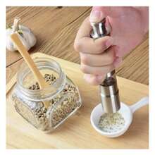 Pimientero Molinillo Acero Inoxidable Para Especias Salero - Plateado - Ver 6