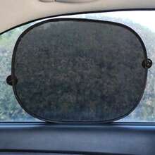 Bộ 2 tấm che nắng cửa sổ trước xe hơi có giác hút, chống tia UV, cách nhiệt, chắn nắng. - 2 tấm lưới che nắng hình bầu dục - Xem 9