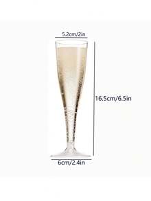 Bộ 10/20 ly sâm panh trong suốt tái sử dụng, ly cocktail nhựa 4.5oz, thích hợp cho các bữa tiệc, đám cưới và các lễ kỷ niệm lớn. - Xem 6