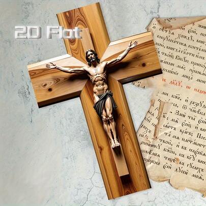 Wooden Crown Of Thorns Wall Cross, Ideal For Church, Home Decor, Prayer Room, Altar And Worship Leader's Gift, Spiritual Decoration