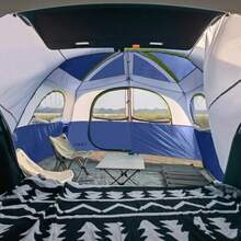 SUV Tent For Camping 6-Person SUV Tailgate Tent - Easy Set Up With Rainfly 10'x9'x78in H - 海軍藍 - 查看 6