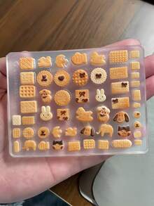 1pc Cute Dog & Rabbit Animal Cookie Mold, Transparent Silicone Nail Art Mold Accessory - Clear - View 1