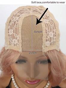 26-Inch Rose Pink Long Curly Wig, Heat-Resistant Synthetic Fiber Wig, Fashionable Style For Women's Daily Wear. - Rusty Rose - View 8